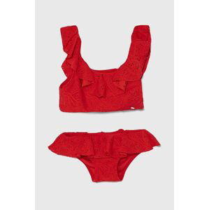 Dvojdielne detské plavky zippy červená farba
