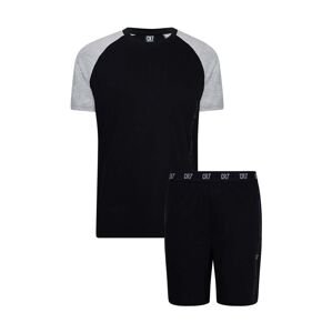 Bavlnené pyžamo CR7 Cristiano Ronaldo čierna farba, jednofarebná