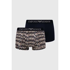 Boxerky Emporio Armani Underwear 2-pak pánske, tmavomodrá farba