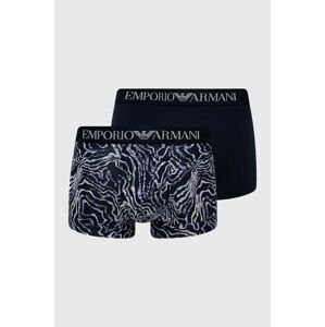 Boxerky Emporio Armani Underwear 2-pak pánske, tmavomodrá farba