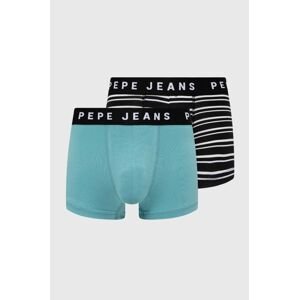 Boxerky Pepe Jeans RETRO STP LR TK 2P 2-pak pánske, čierna farba, PMU11142