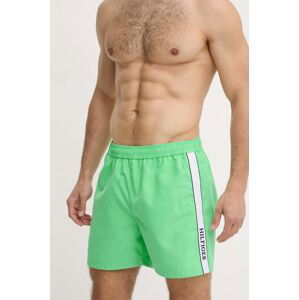 Plavkové šortky Tommy Hilfiger zelená farba,UM0UM03213