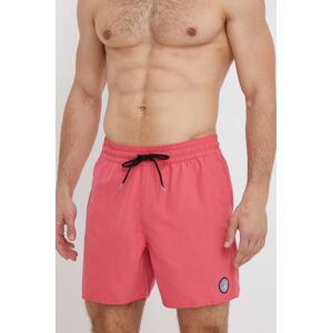 Plavkové šortky Volcom ružová farba