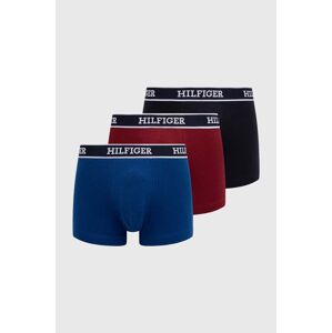 Boxerky Tommy Hilfiger 3-pak pánske, tmavomodrá farba, UM0UM03185