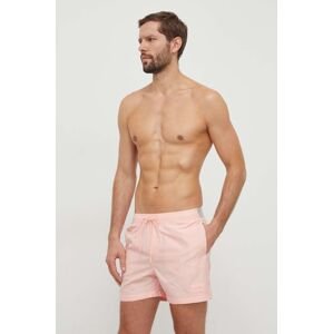 Plavkové šortky Calvin Klein ružová farba