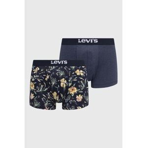 Boxerky Levi's 2-pak pánske, tmavomodrá farba