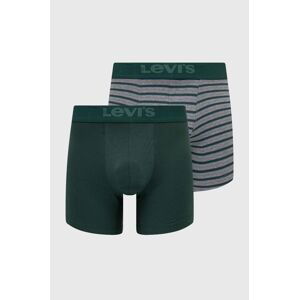 Boxerky Levi's 2-pak pánske, zelená farba