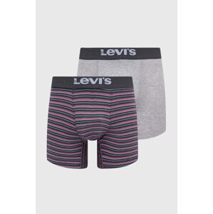 Boxerky Levi's 2-pak pánske, šedá farba