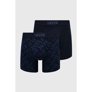 Boxerky Levi's 2-pak pánske, tmavomodrá farba