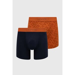 Boxerky Levi's 2-pak pánske, oranžová farba