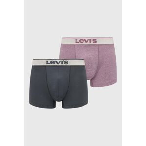 Boxerky Levi's 2-pak pánske, ružová farba