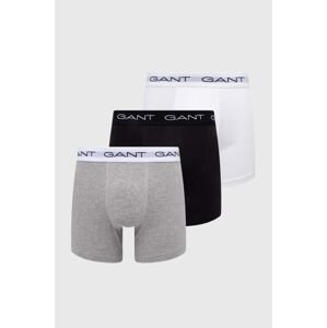 Boxerky Gant 3-pak pánske, šedá farba