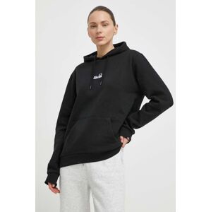 Mikina Ellesse Jazana OH Hoody dámska, čierna farba, s kapucňou, s potlačou, SGP16460