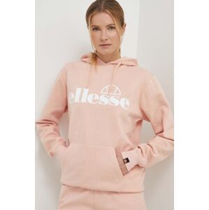 Mikina Ellesse Lyara OH Hoody dámska, ružová farba, s kapucňou, s potlačou, SGP16455