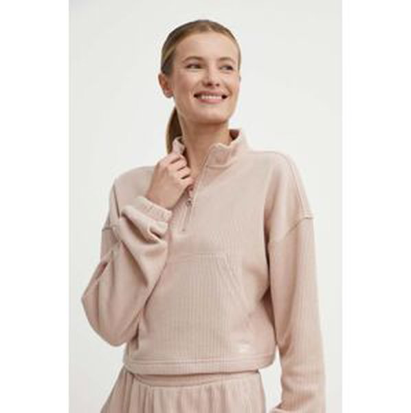 Mikina Reebok Classic Wardrobe Essentials dámska, ružová farba, jednofarebná, 100075337
