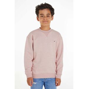 Detský sveter Tommy Hilfiger ružová farba, tenký