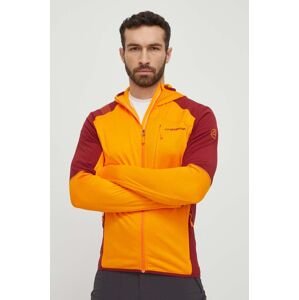 Športová mikina LA Sportiva Existence Hoody oranžová farba, s kapucňou, vzorovaná, P53102320
