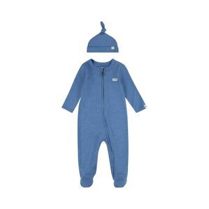 Detský bavlnený overal Levi's LVN FOOTED COVERALL & HAT SET