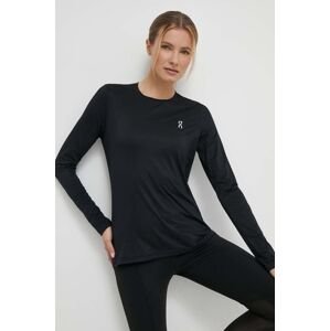Bežecké tričko s dlhým rukávom On-running Core čierna farba