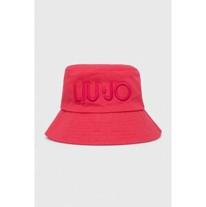 Bavlnený klobúk Liu Jo ružová farba, bavlnený