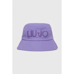 Bavlnený klobúk Liu Jo fialová farba, bavlnený