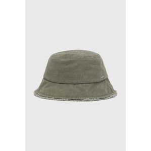 Bavlnený klobúk Roxy zelená farba, bavlnený, ERJHA04254