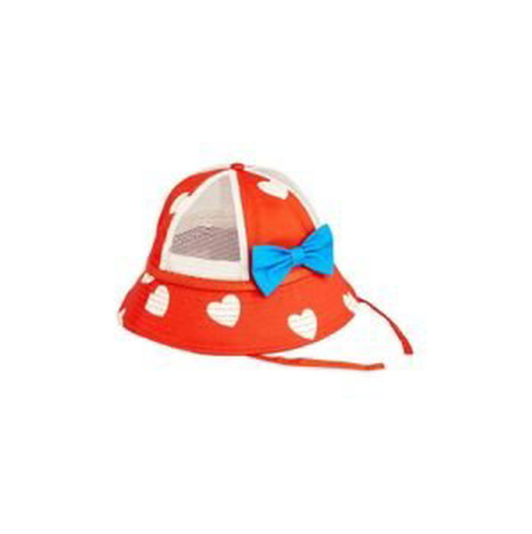 Detský klobúk Mini Rodini Hearts červená farba