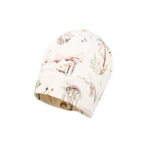 Detská čiapka Jamiks TORIL béžová farba biela, z tenkej pleteniny