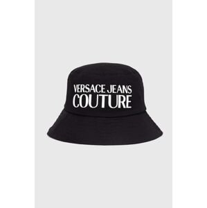 Bavlnený klobúk Versace Jeans Couture čierna farba, bavlnený, 76GAZK04 ZG268