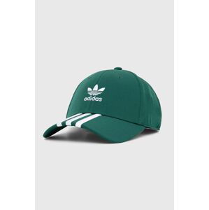 Šiltovka adidas Originals zelená farba, s nášivkou, IS1627