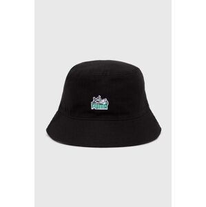 Bavlnený klobúk Puma Skate Bucket čierna farba, bavlnený, 025133