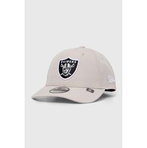 Šiltovka New Era šedá farba, s nášivkou, LAS VEGAS RAIDERS