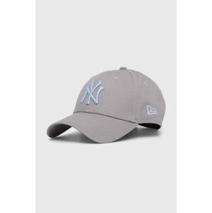 Bavlnená šiltovka New Era 9FORTY NEW YORK YANKEES šedá farba, s nášivkou, 60503373