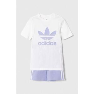 Detská súprava adidas Originals fialová farba