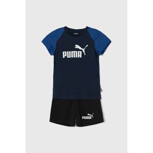 Detská súprava Puma Short Polyester Set B tmavomodrá farba