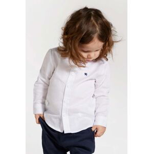 Detská bavlnená košeľa Coccodrillo biela farba