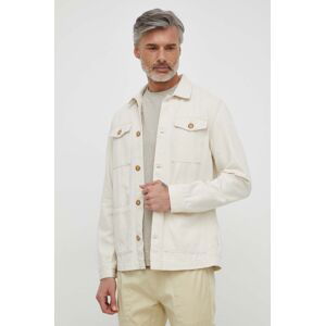 Rifľová košeľa Pepe Jeans Bingham pánska, béžová farba, regular, s klasickým golierom