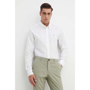 Košeľa Tommy Hilfiger pánska, biela farba, regular, s golierom button-down, MW0MW29969