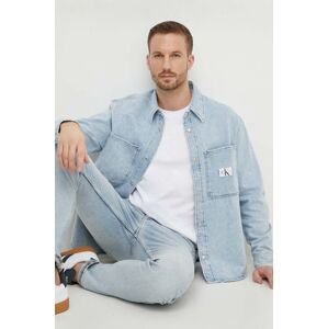 Rifľová košeľa Calvin Klein Jeans pánska, regular, s klasickým golierom