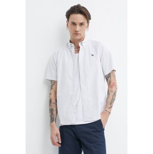 Košeľa Abercrombie & Fitch pánska, šedá farba, regular, s golierom button-down