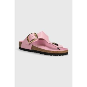 Žabky Birkenstock Gizeh dámske, ružová farba, na plochom podpätku, 1026493