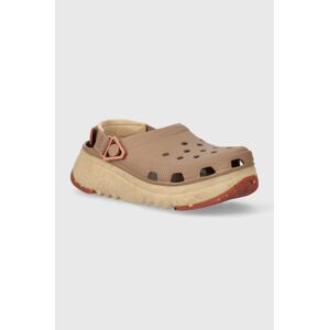 Šľapky Crocs Hiker High XCSP dámske, hnedá farba, na platforme, 209643.2Q9