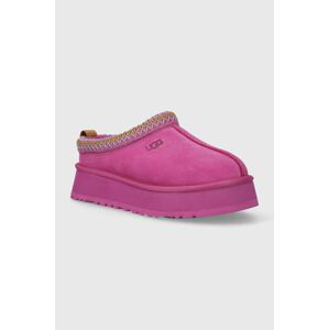 Semišové papuče UGG Tazz ružová farba, 1122553