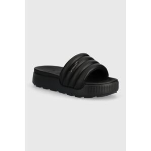 Šľapky Puma Karmen Slide Puffy dámske, čierna farba, na platforme, 395399