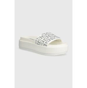 Šľapky Steve Madden Kora dámske, biela farba, na platforme, SM11003018