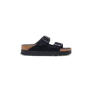 Šľapky Birkenstock BIRKENSTOCK X PAPILLIO Arizona Platform Flex dámske, čierna farba, na platforme, 1026876