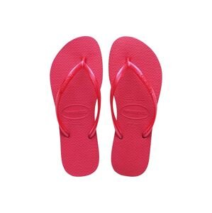 Žabky Havaianas SLIM dámske, ružová farba, na plochom podpätku, 4000030.5241