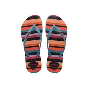 Žabky Havaianas SLIM PATCHWORK dámske, na plochom podpätku, 4148944.9659