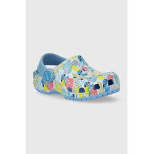 Detské šľapky Crocs STITCH CLASSIC CLOG tyrkysová farba