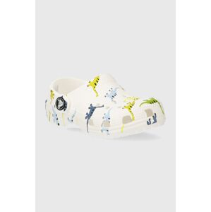 Detské šľapky Crocs CLASSIC CHARACTER PRINT CLOG zelená farba